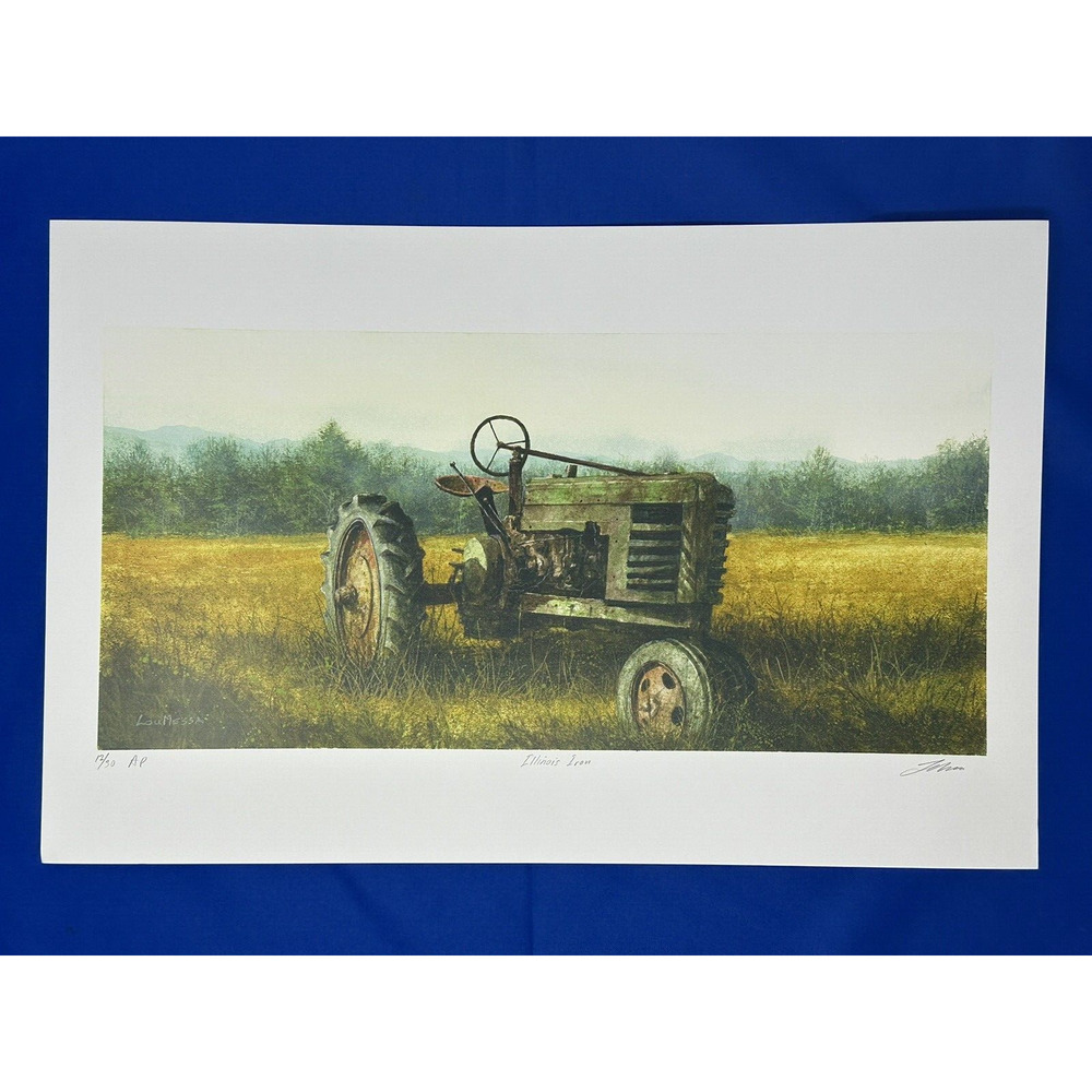 Lou Messa Print “Illinois Iron” Limited #12/30 Signed Tractor - Virginia Artist